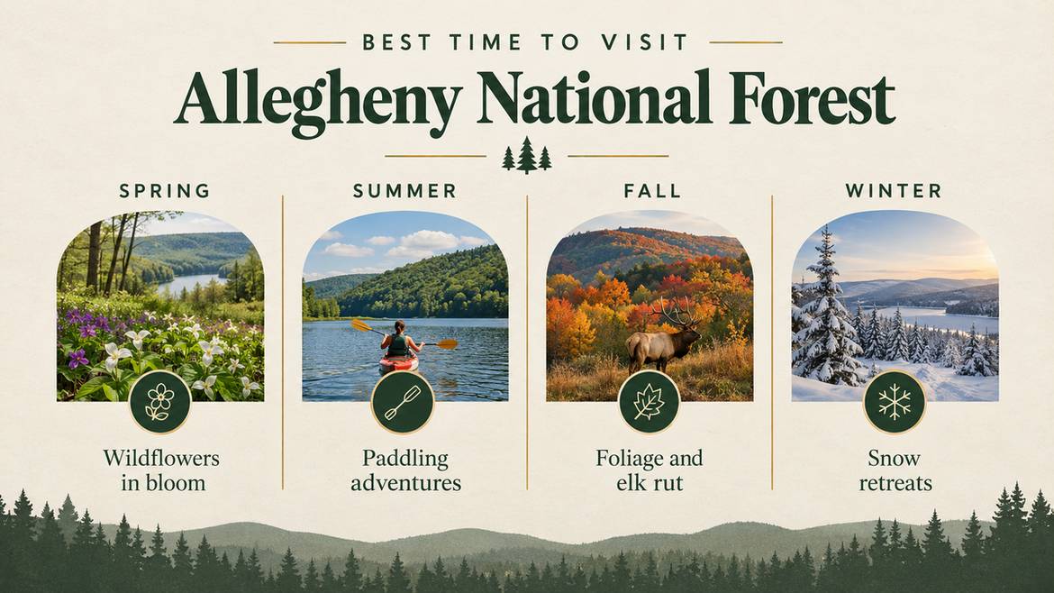 Cabins Near Allegheny National Forest: A Local Guide 4 Seasonal Planning Chart For Allegheny National Forest Cabin Trips