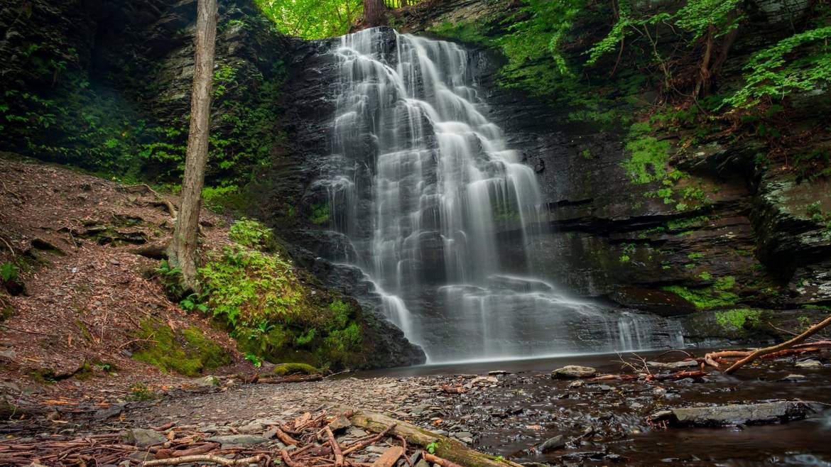 Bushkill Falls In The Poconos