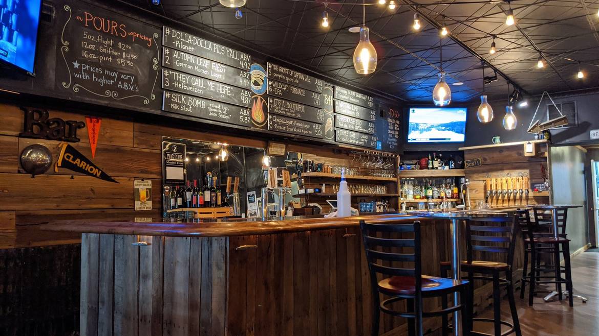 Taproom Bar At Clarion River Brewing Company In Clarion